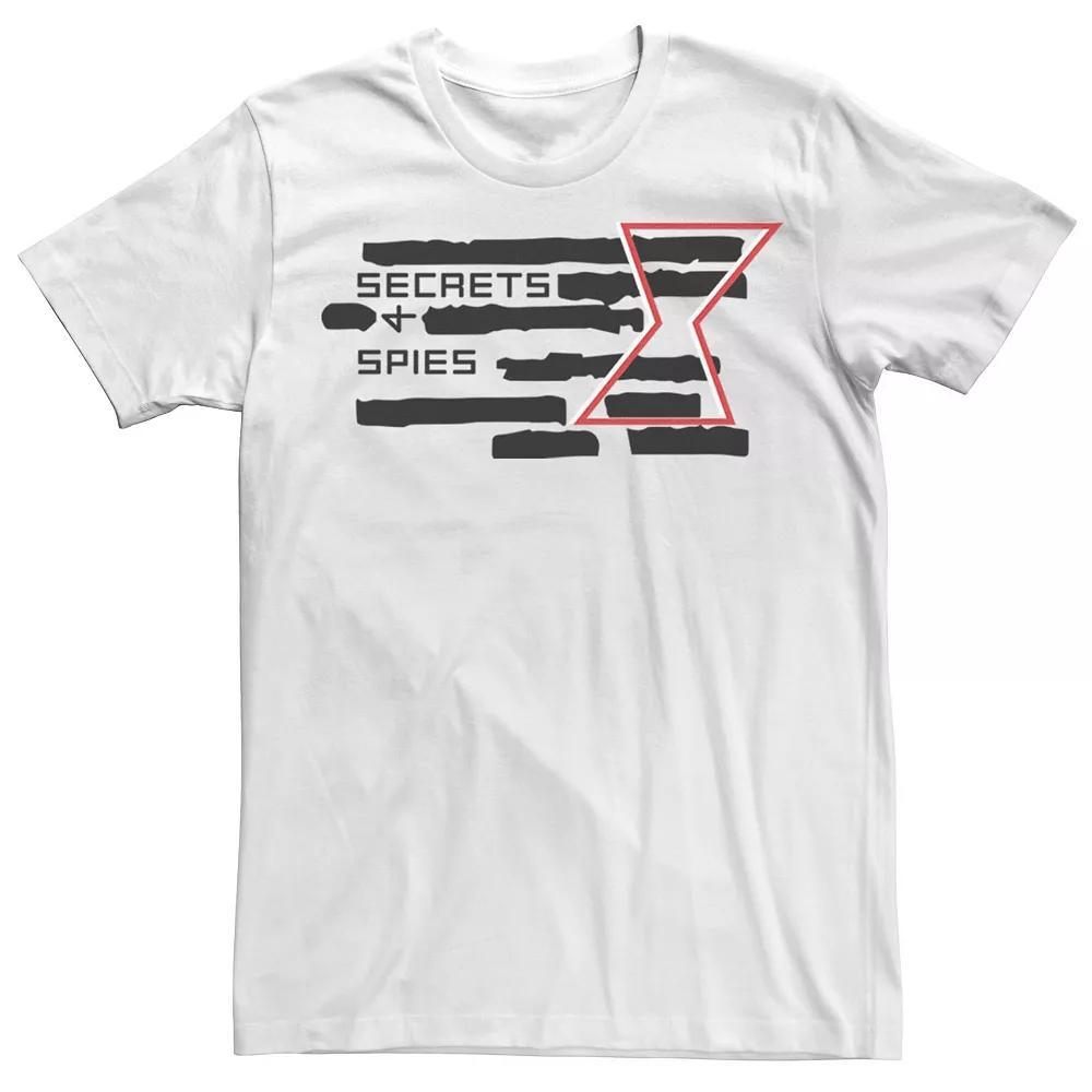 Men's Marvel Black Widow Secrets And Spies Crossed Out Logo Tee, Size: Small, White Product Image
