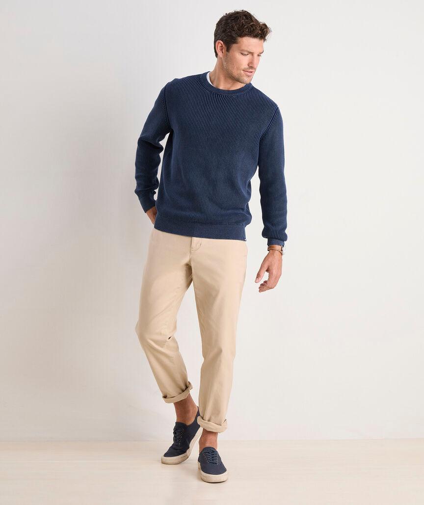 Garment-Dye Rib Crewneck Sweater Product Image