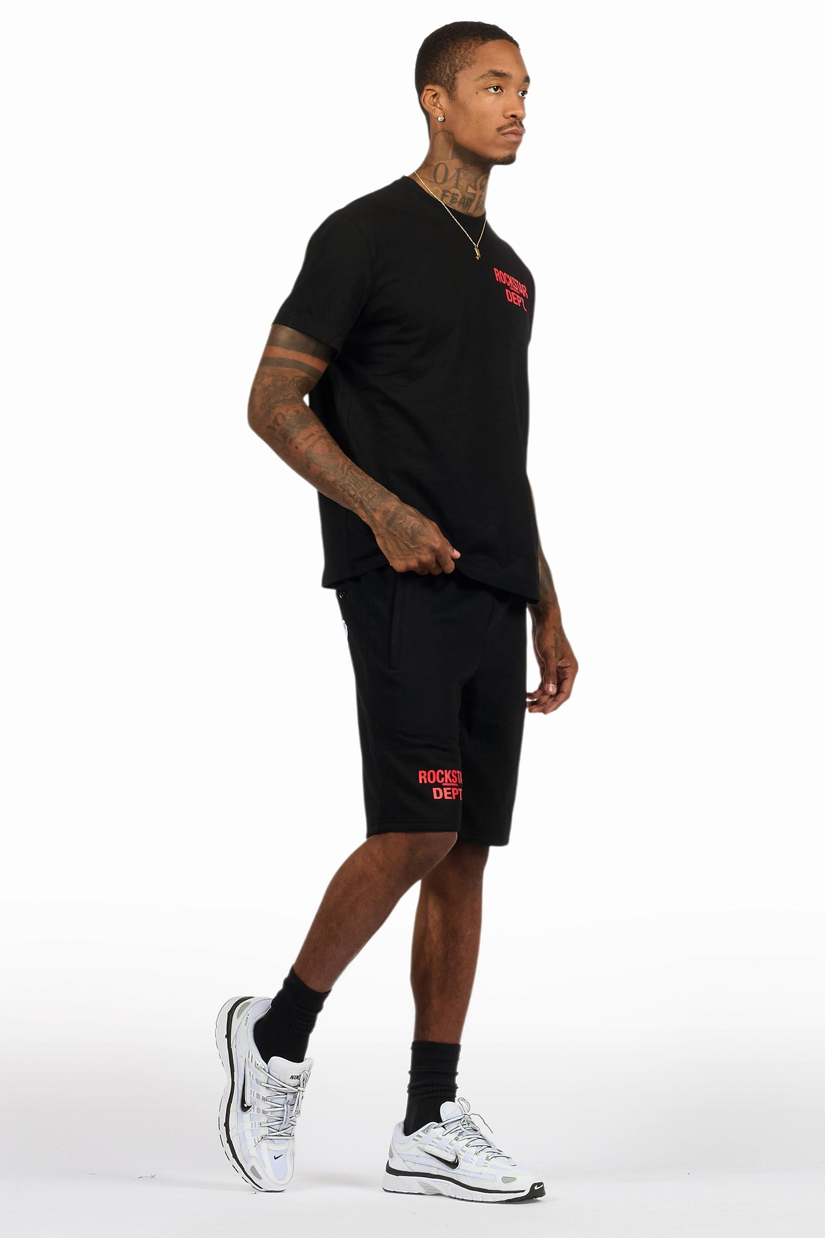 Drako Black Muscle Tee/Denim Jort Set Male Product Image
