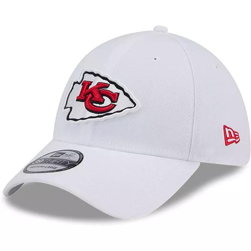 Men's New Era White Kansas City Chiefs Main 39THIRTY Flex Hat, Size: Large/XL Product Image