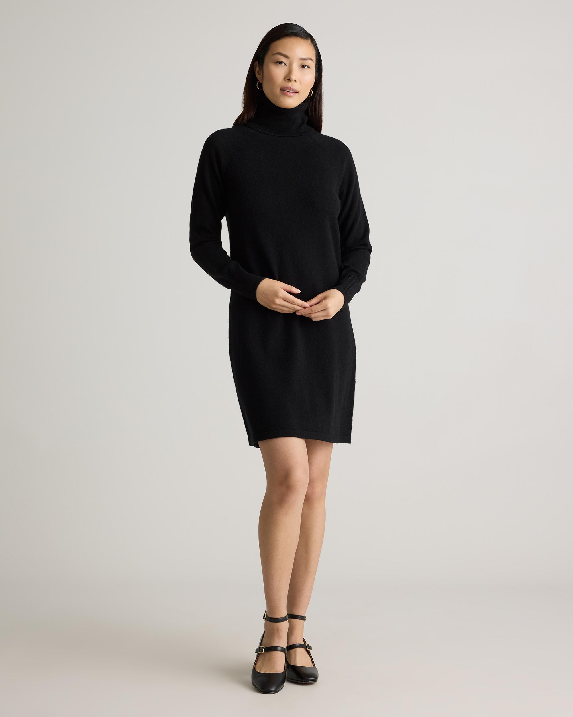Quince | Women's Mongolian Cashmere Turtleneck Sweater Dress Product Image