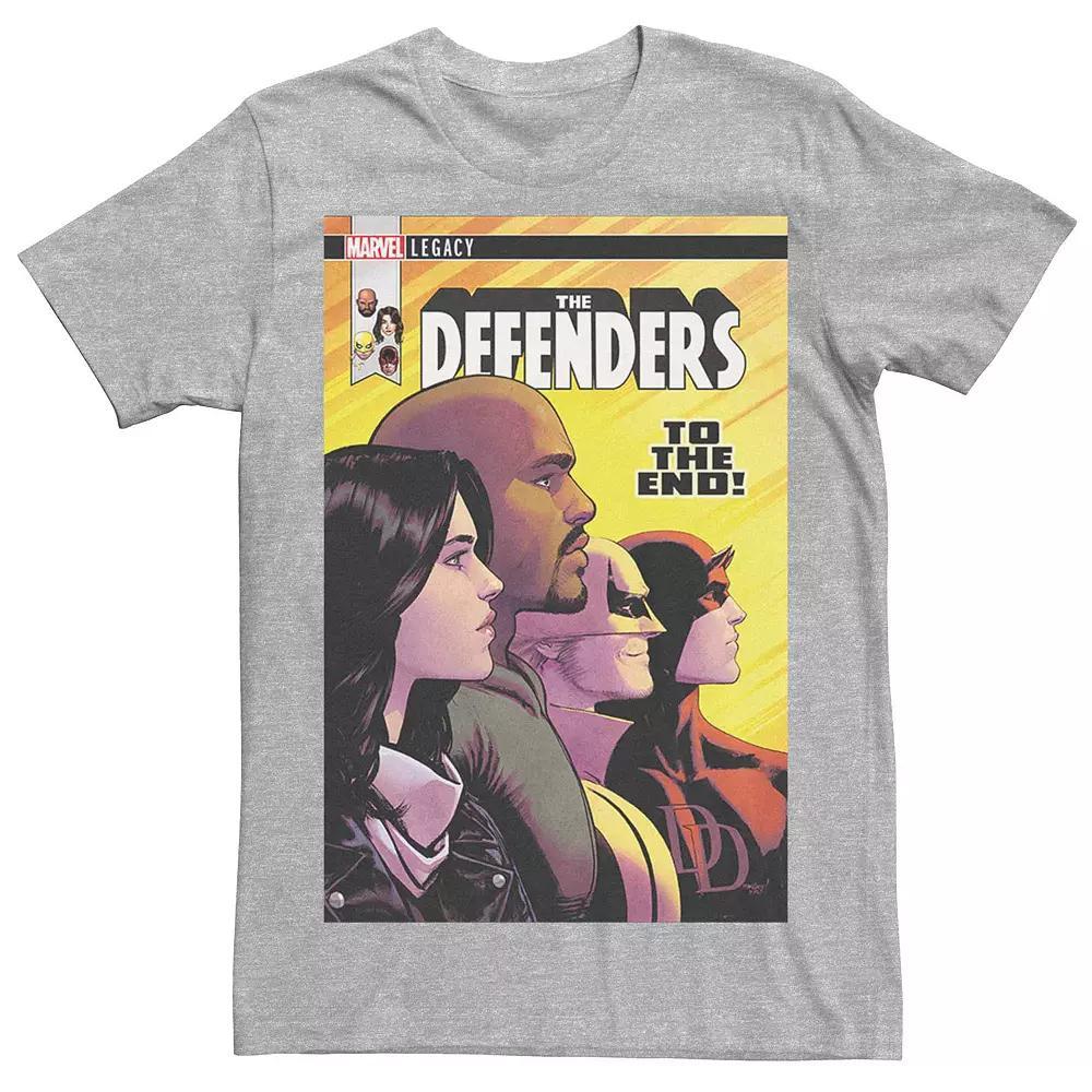 Mens Marvel The Defenders To The End Comic Tee Athletic Grey Product Image