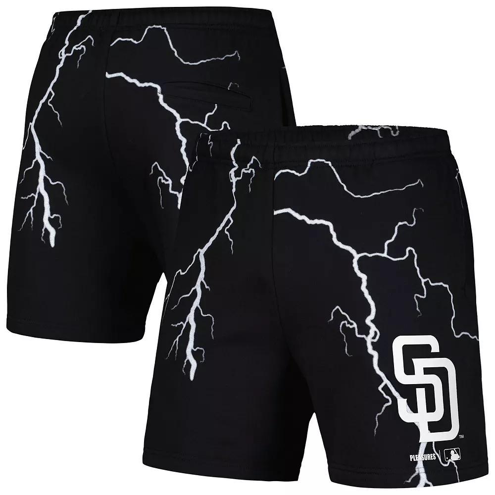 Men's PLEASURES  Black San Diego Padres Lightning Shorts, Size: XL Product Image