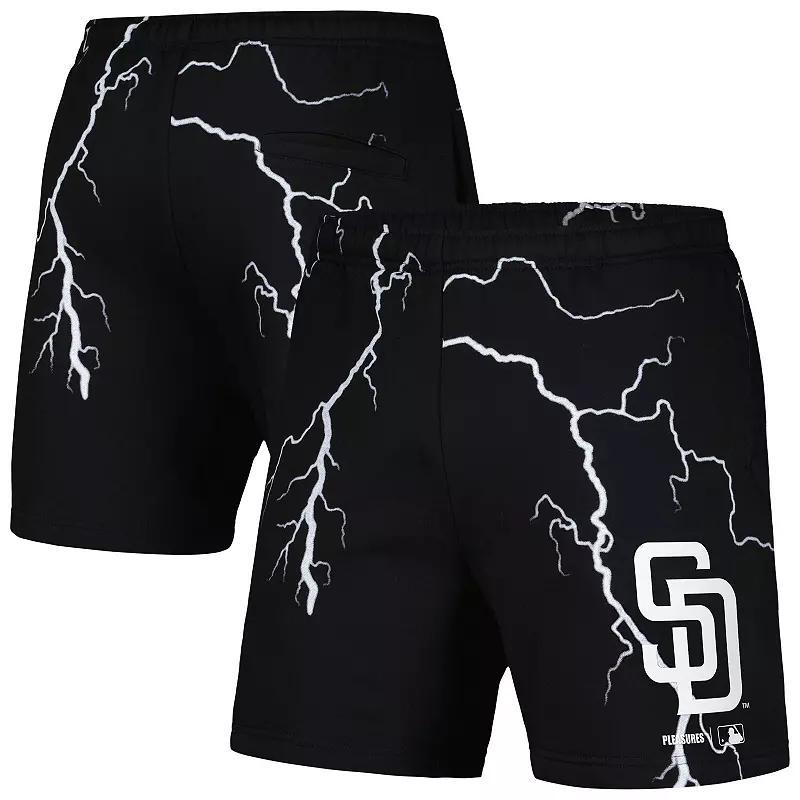 Men's PLEASURES  Black San Diego Padres Lightning Shorts, Size: XL Product Image
