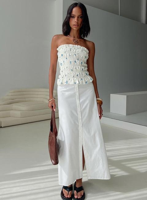 Jasmira Maxi Skirt White Product Image