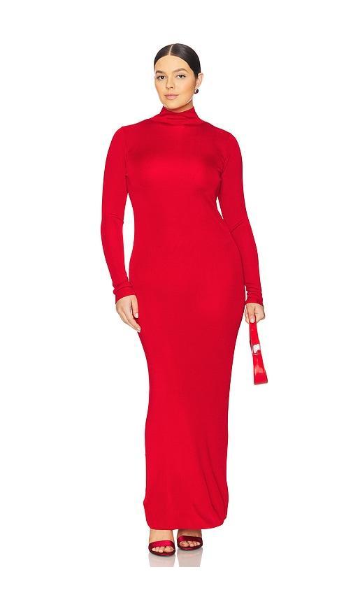 L'ACADEMIE By Marianna Syndi Maxi Knit Dress In Red Product Image