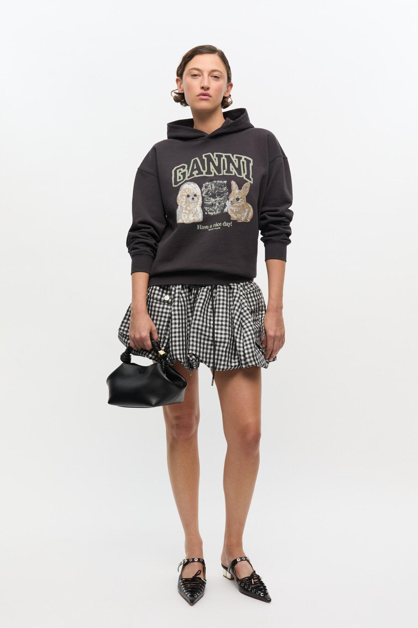 Black Animal Print Hoodie Product Image