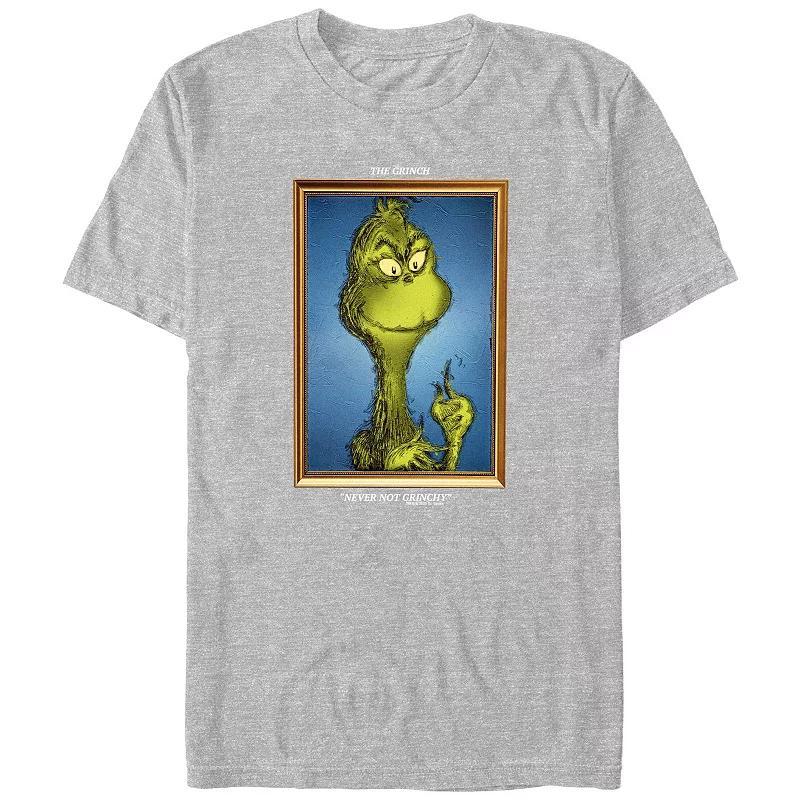 Big & Tall Dr. Seuss Grinch Portrait Never Not Grinchy Graphic Tee, Men's, Size: 3XL, Athletic Grey Product Image