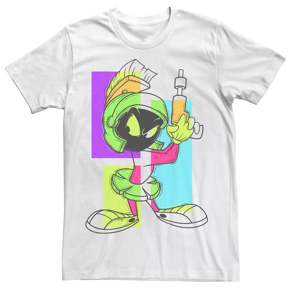Men's Looney Tunes Marvin The Martian Pop Art Tee, Size: Small, White Product Image