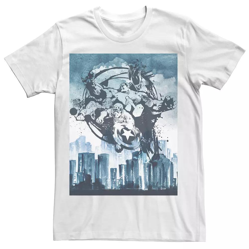 Men's Avengers City Avenged Tee, Size: Medium, White Product Image