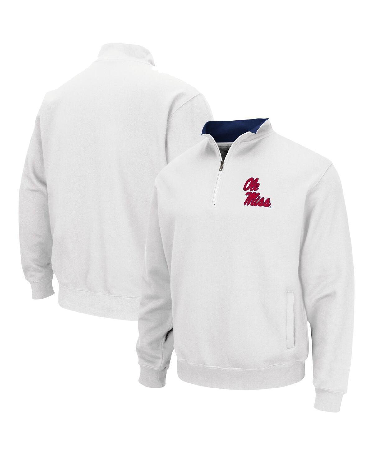 Men's Colosseum White Ole Miss Rebels Tortugas Team Logo Quarter-Zip Jacket, Size: 3XL Product Image
