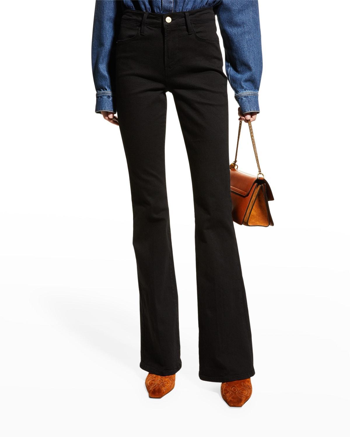 Frame Le High Rise Flare Jeans in Film Noir Product Image