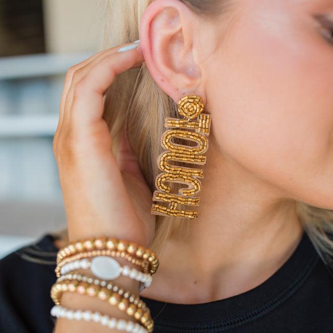 Gold Touch Down Earrings FINAL SALE Product Image