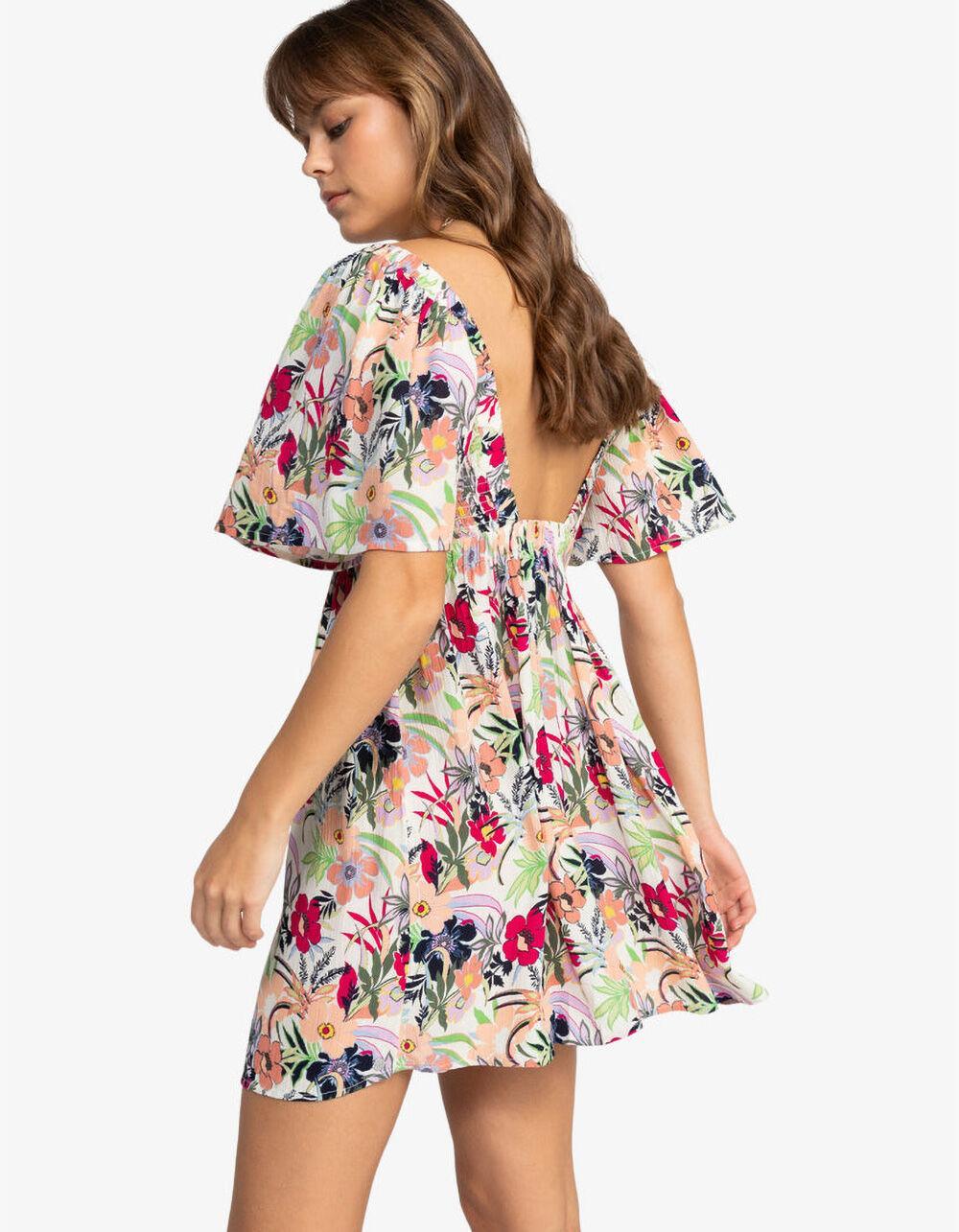 ROXY Golden Dawn Womens Smocked Dress - WHITE COMBO Product Image