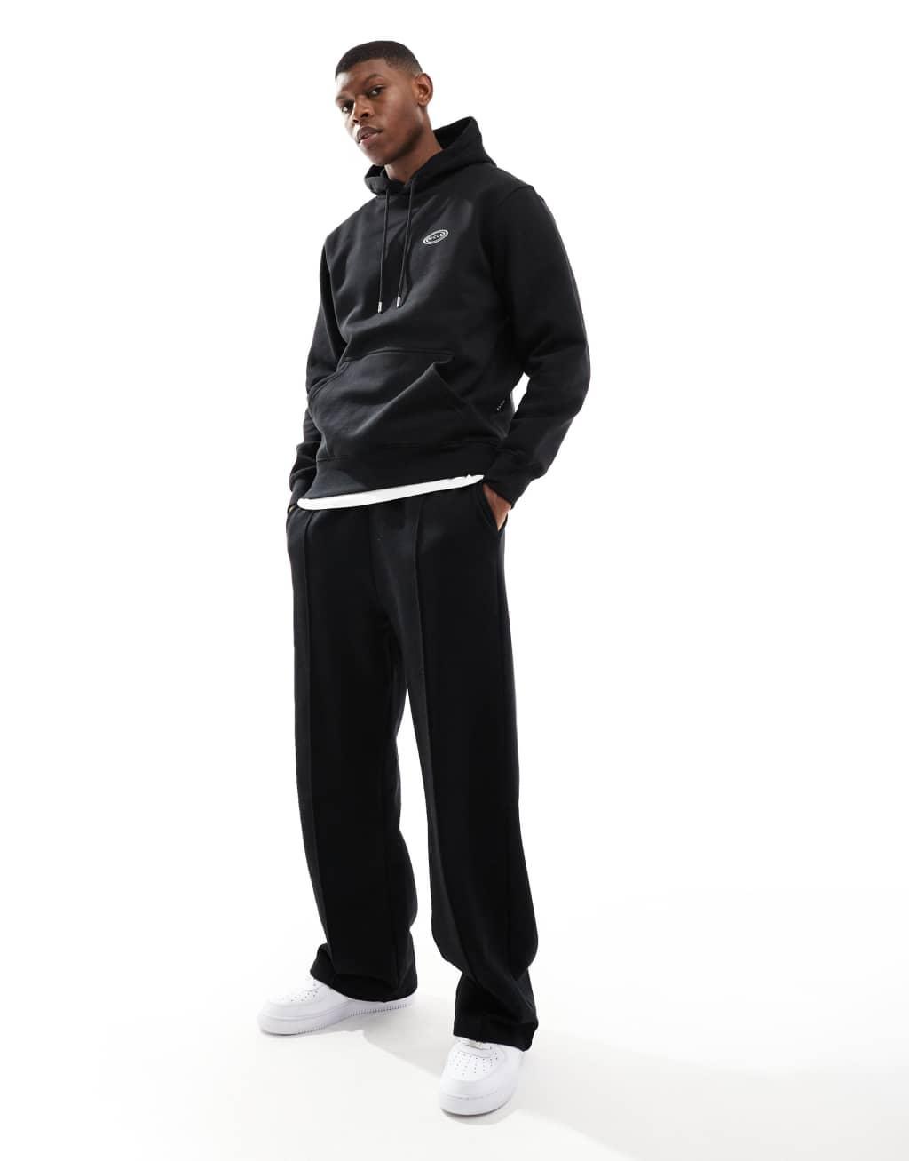 Nicce back print logo hoodie in black  Product Image