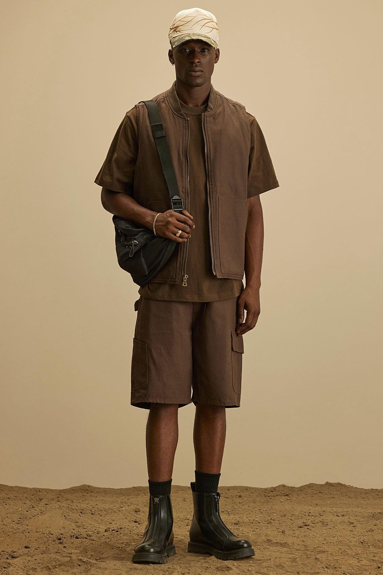 Alexander Utility Canvas Vest - Brown Product Image
