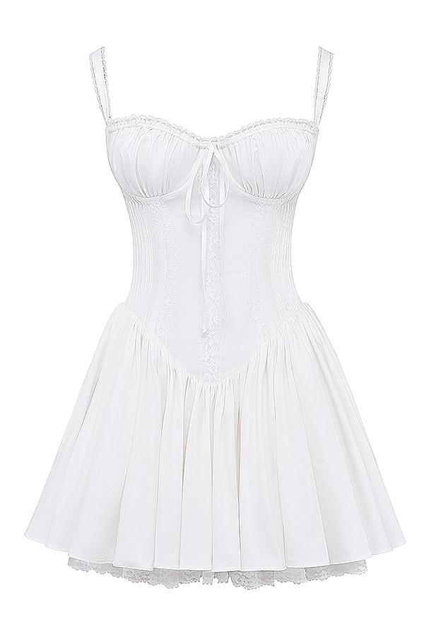 Pietra  white corset mini dress Product Image