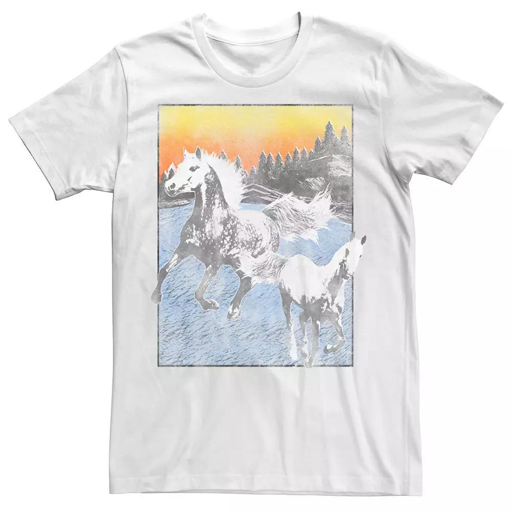 Men's White Horse Freedom Poster Tee, Size: Small Product Image