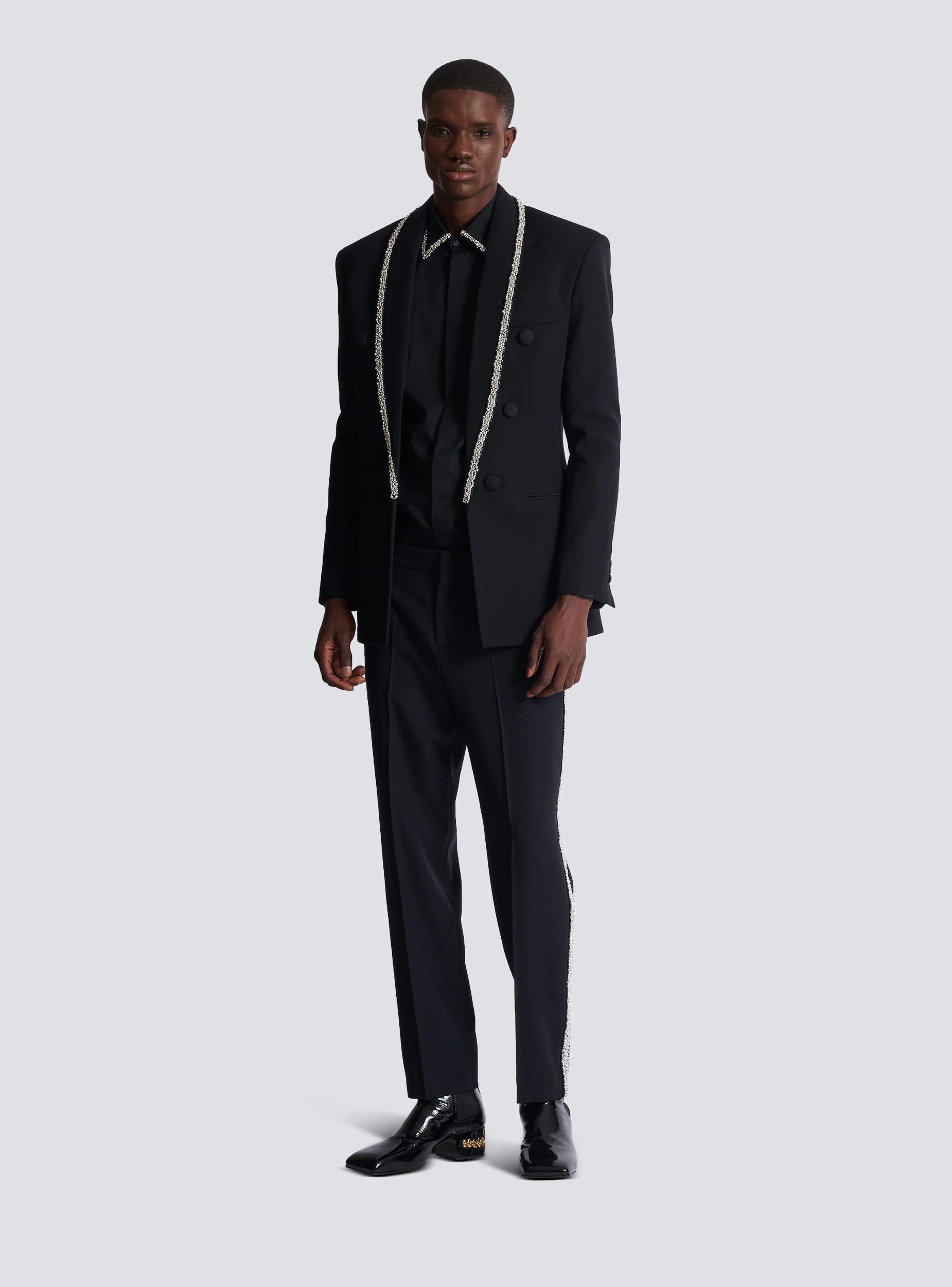 Grain de poudre jacket with embroidered collar Product Image