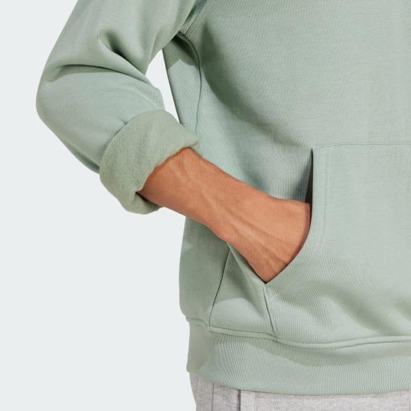 adidas Trefoil Essentials Hoodie Wonder White M Mens Product Image