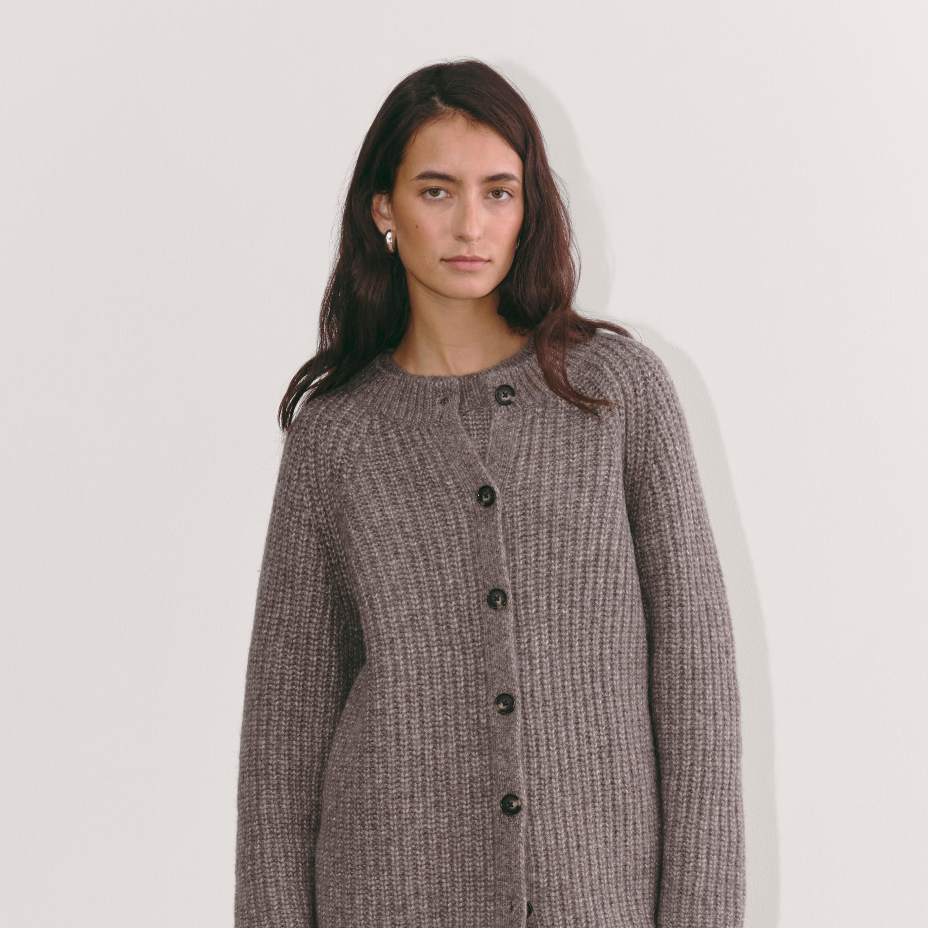 The Fisherman Cardigan in Cloud Product Image