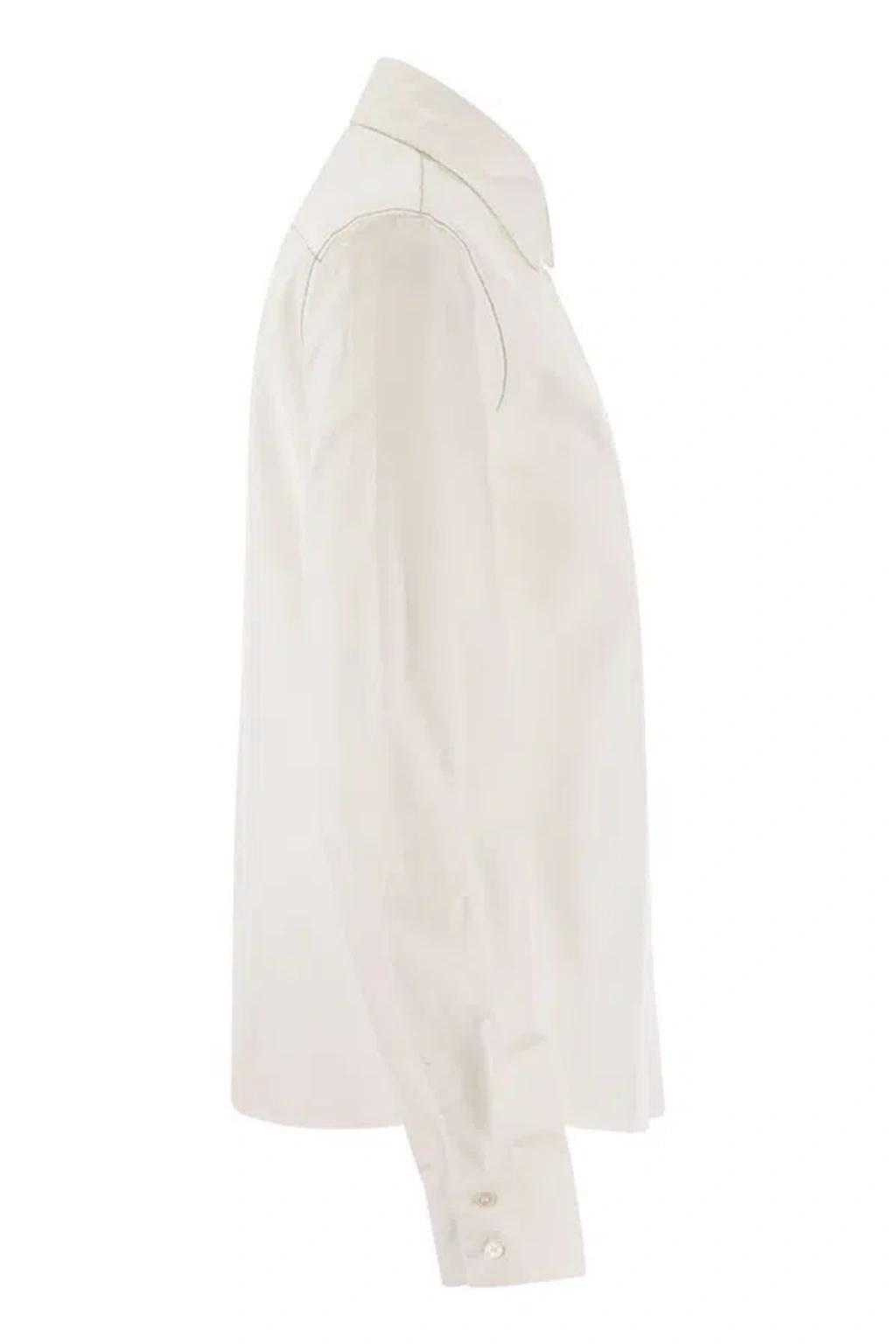 FABIANA FILIPPI Cotton Poplin Shirt In White Product Image