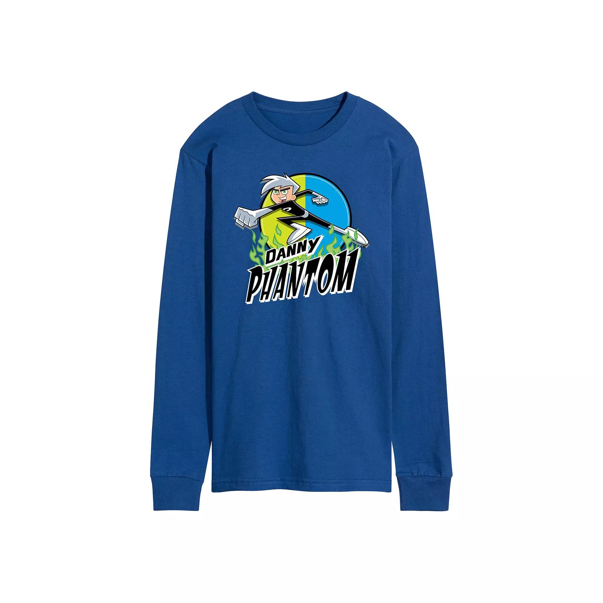 Mens Danny Phantom Danny Badge Graphic Tee Grey Gray Product Image