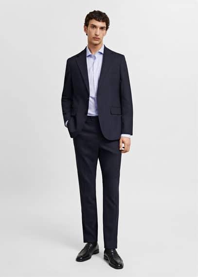 Slim fit structured suit shirt - Men | MANGO USA Product Image