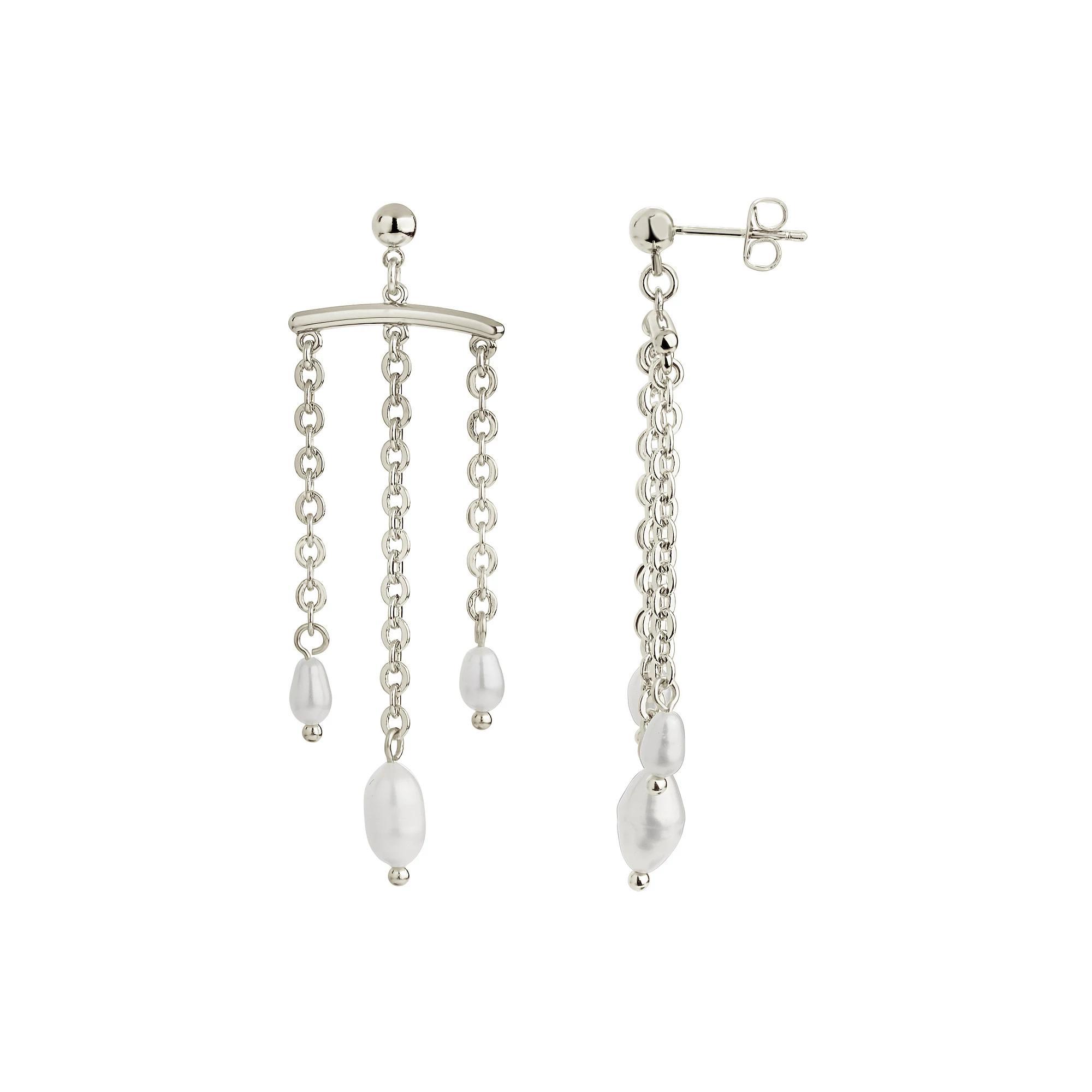 MC Collective Chain Chandelier Drop Earrings, Women's, Silver Tone Product Image