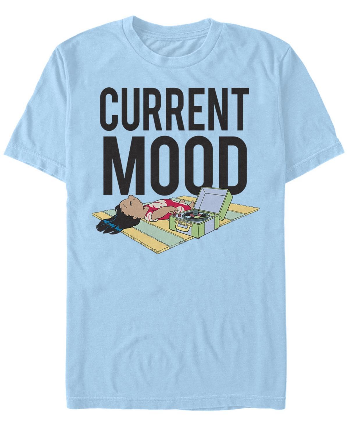 Disney's Lilo & Stitch Lilo Current Mood Portrait Men's Tee, Size: Large, Light Blue Product Image