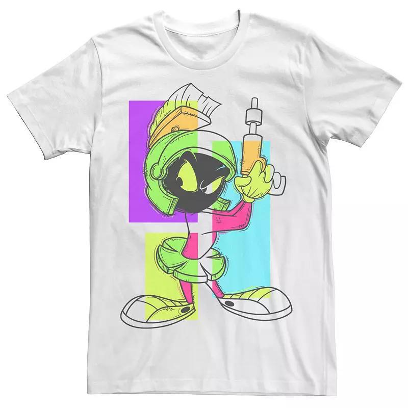 Men's Looney Tunes Marvin The Martian Pop Art Tee, Size: Small, White Product Image