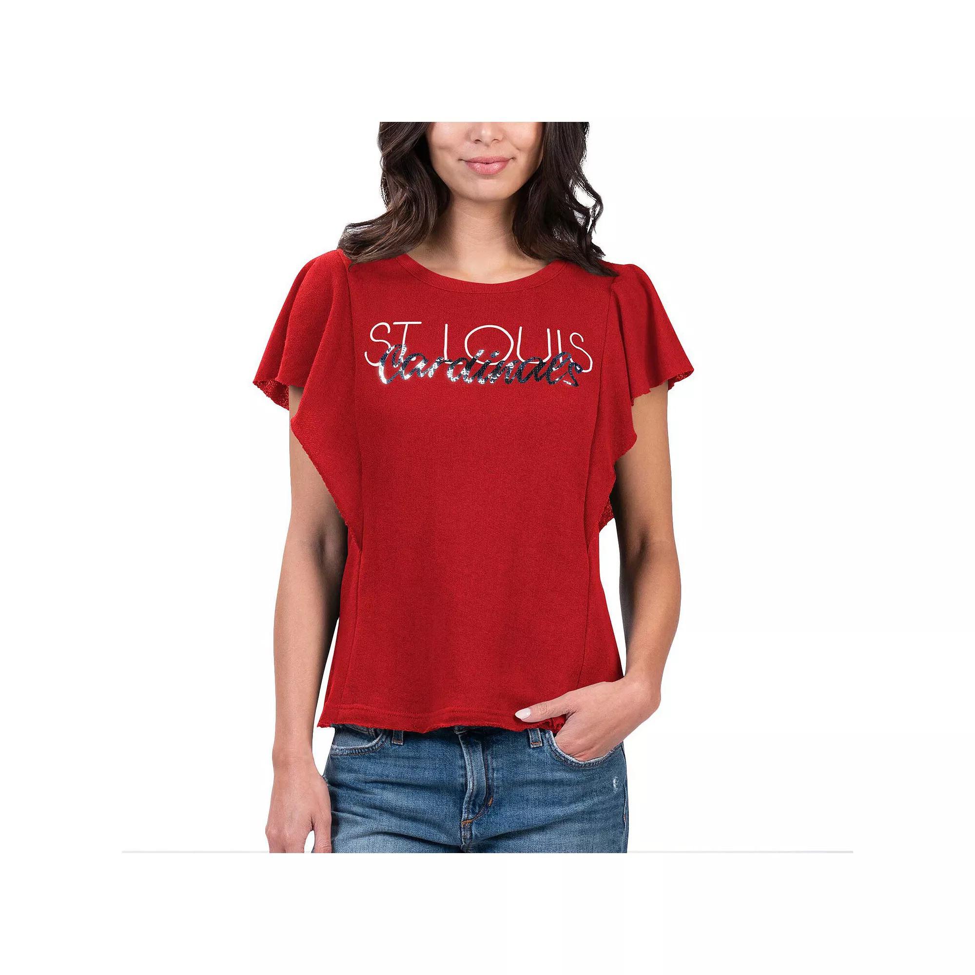 Women's G-III 4Her by Carl Banks Red St. Louis Cardinals Crowd Wave T-Shirt, Size: 2XL Product Image