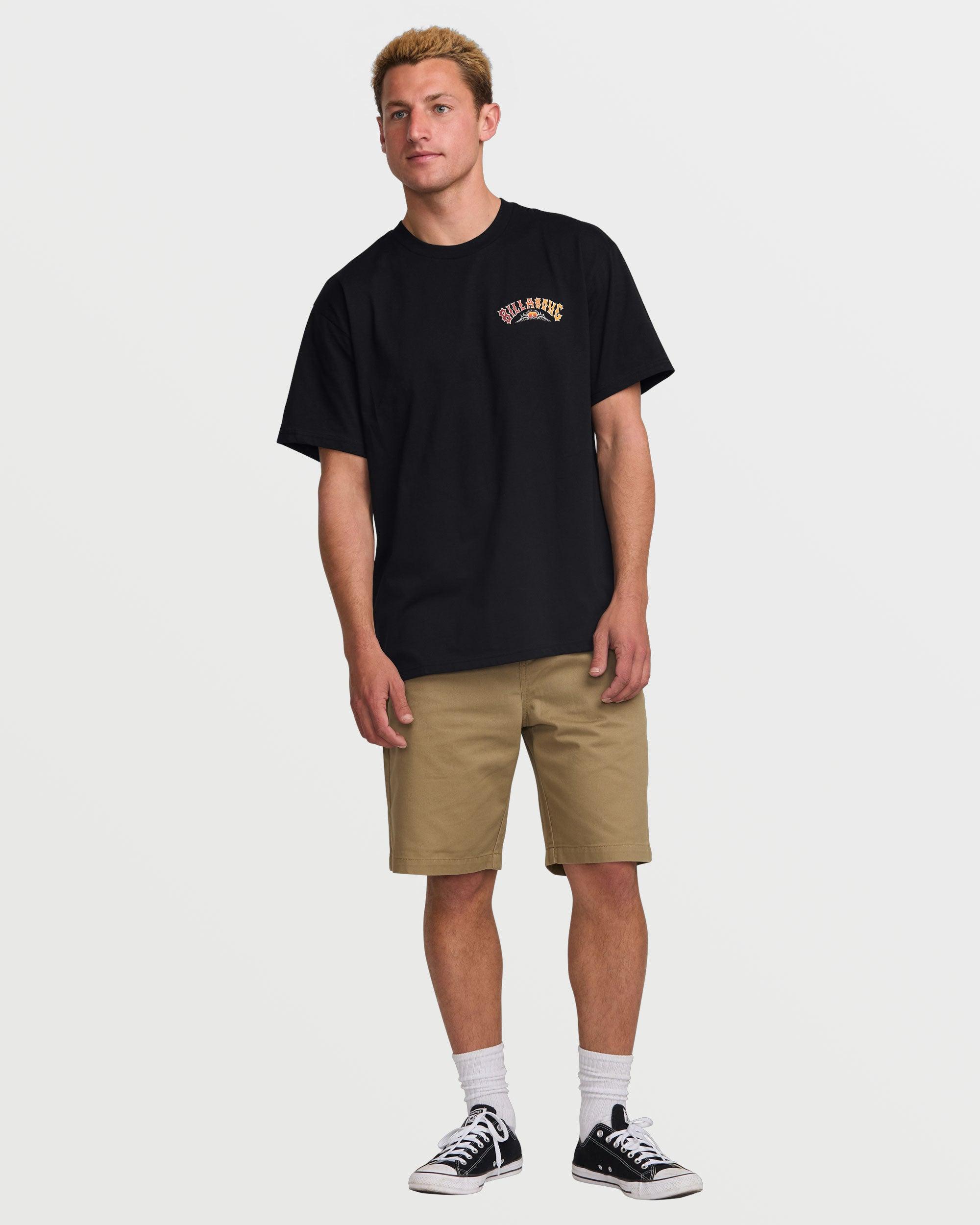 Throwback Regular Short Sleeve Tee - Black Male Product Image