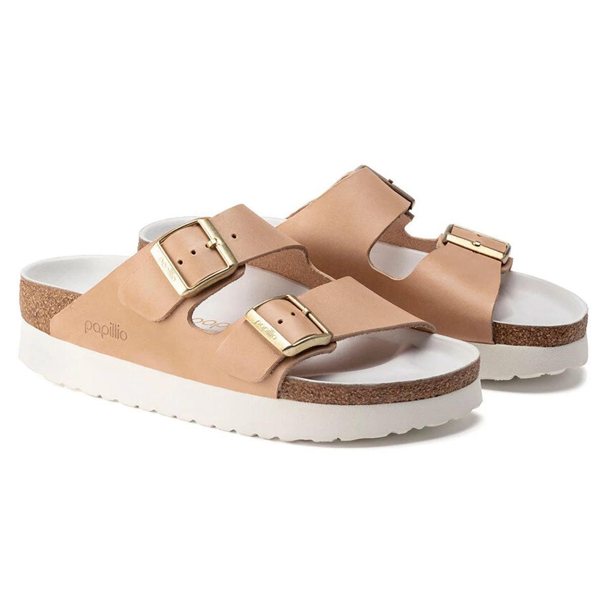 Birkenstock Women's Papillio Arizona Platform Natural Leather Sandals Product Image
