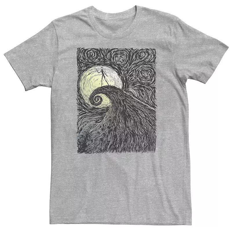 Big & Tall Disney The Nightmare Before Christmas Spiral Hill Portrait Tee, Men's, Size: 3XL, White Product Image