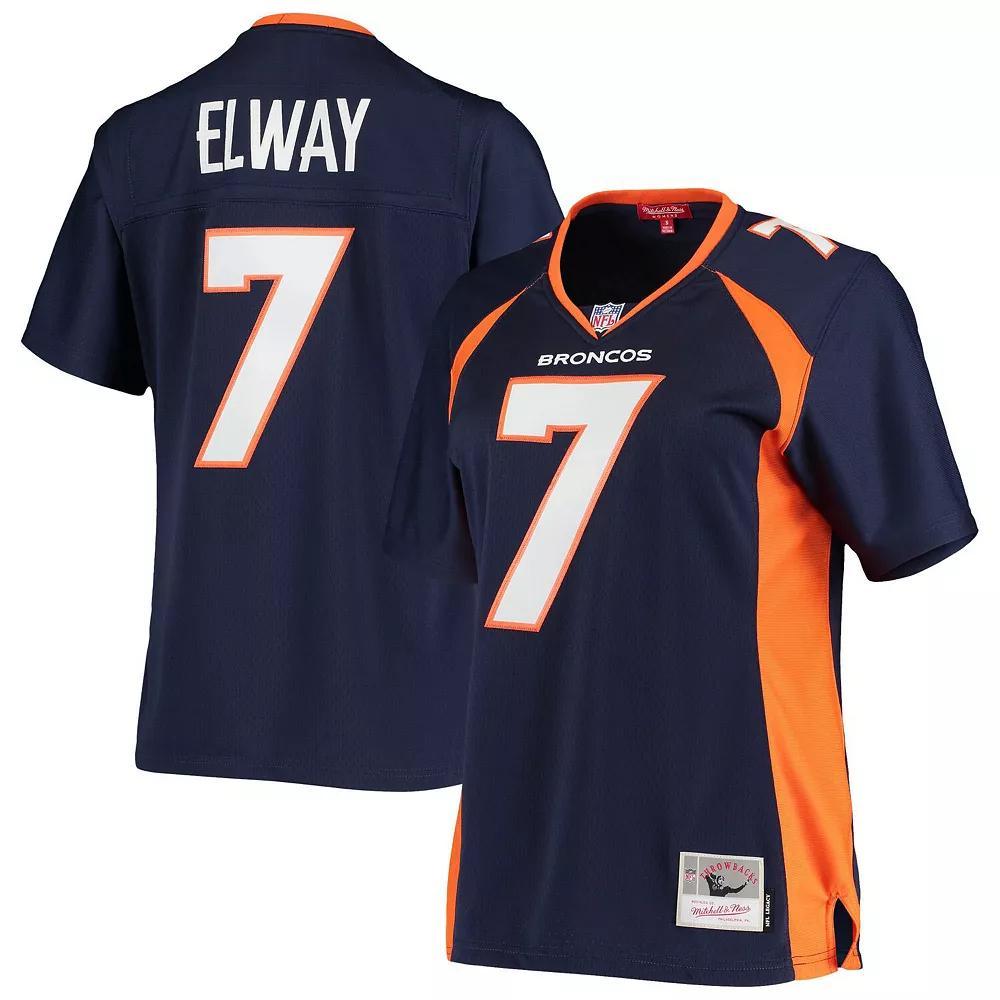 Women's Mitchell & Ness John Elway Navy Denver Broncos Legacy Replica Team Jersey, Size: Small, Blue Product Image