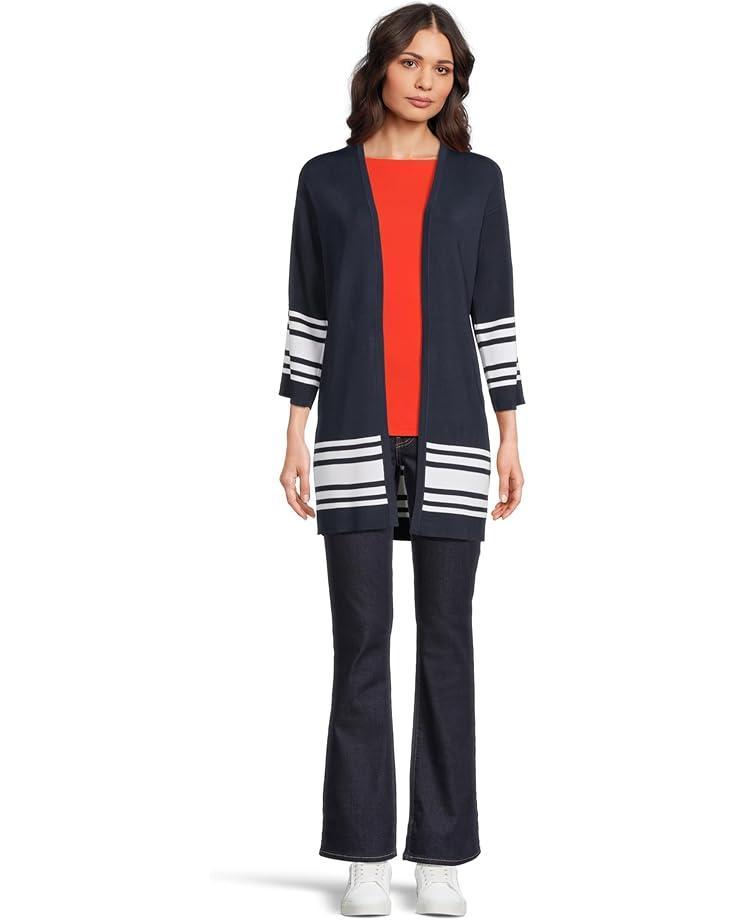 Two-tone Cap-sleeve Shift Sweater Dress Product Image