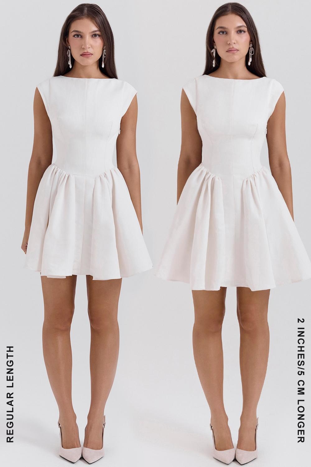 Enchant  white open back mini dress Product Image