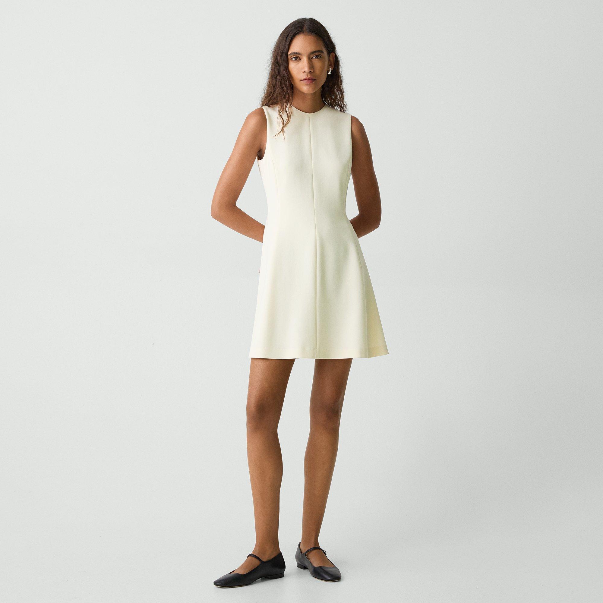 Admiral Crepe Fit-and-Flare Dress | Theory Product Image