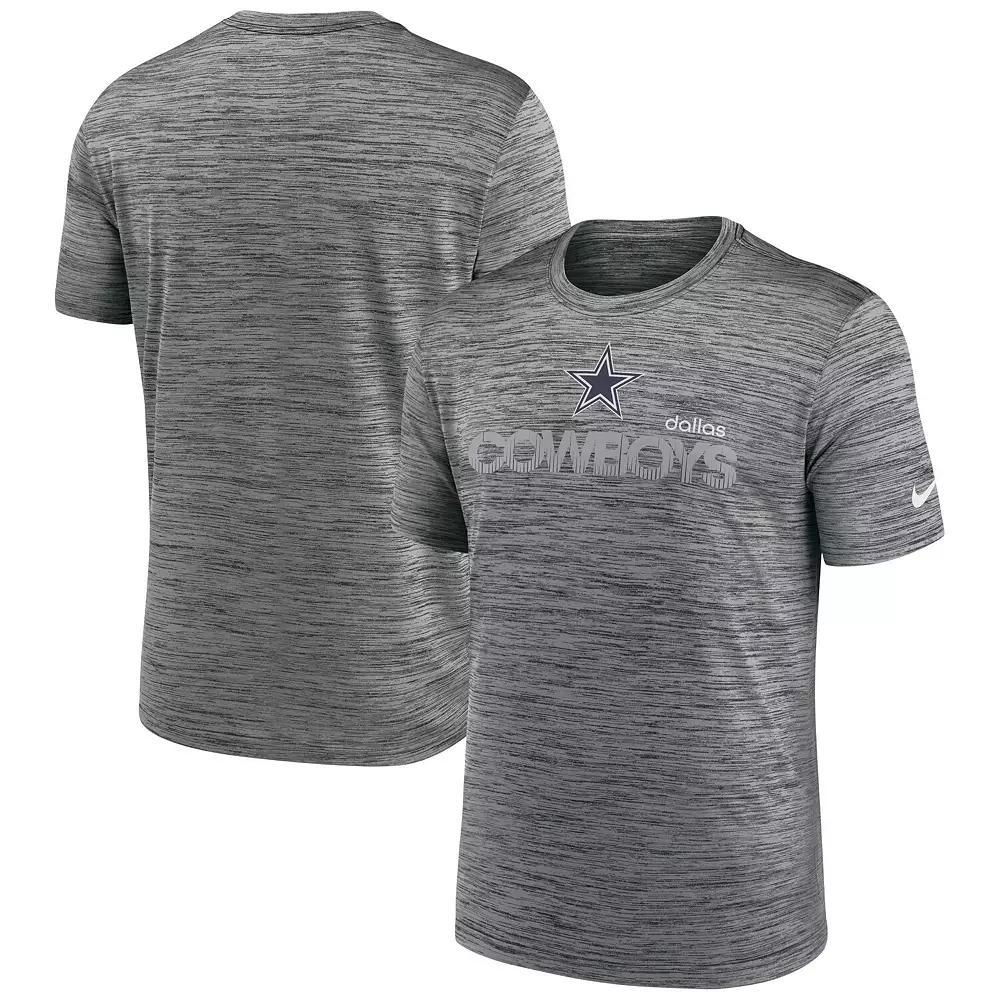 Men's Nike Anthracite Dallas Cowboys Blitz Velocity Modern Performance T-Shirt, Size: Medium, Grey Product Image