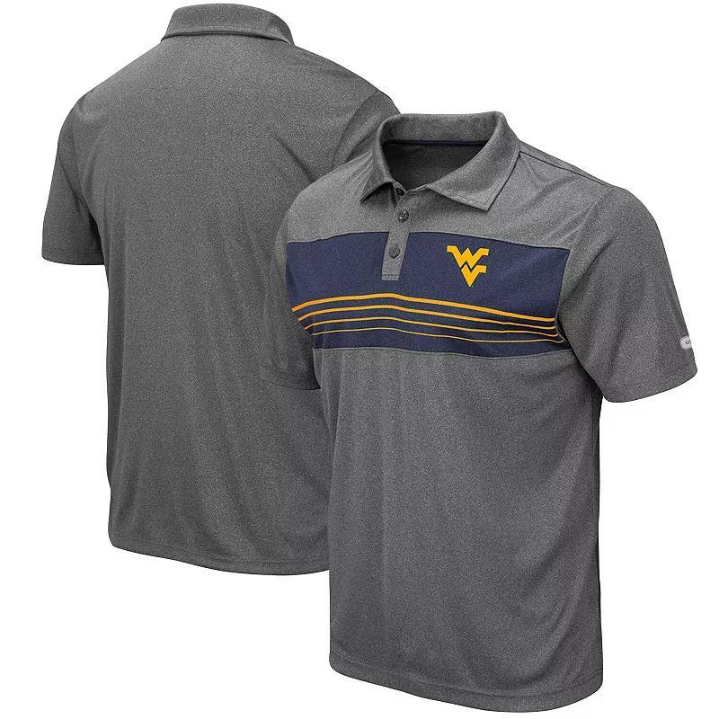 Men's Colosseum Heathered Charcoal Wisconsin Badgers Smithers Polo, Size: Small Product Image