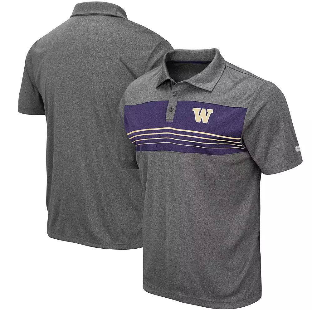Men's Colosseum Heathered Charcoal Washington State Cougars Smithers Polo, Size: Small, Wsc Charco Product Image