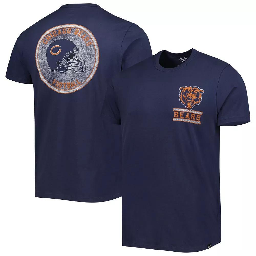 Men's '47 Navy Chicago Bears Open Field Franklin T-Shirt, Size: Small, Blue Product Image