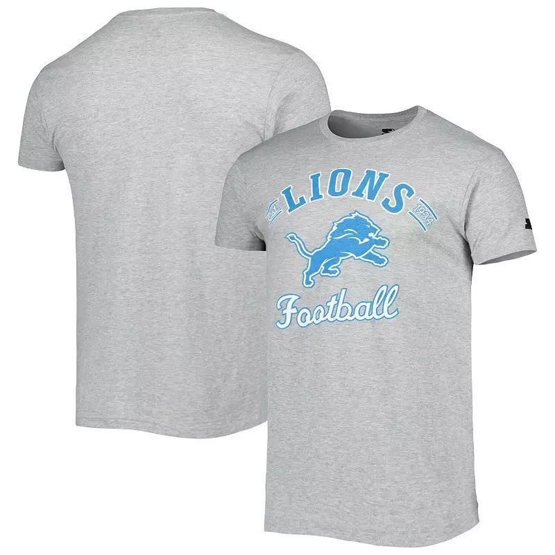Men's Starter Heathered Gray Detroit Lions Prime Time T-Shirt, Size: Medium, Grey Product Image
