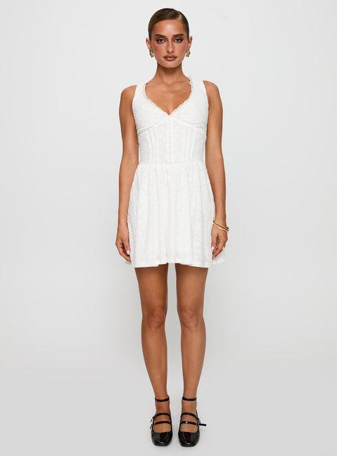 Loveluck Lace Mini Dress White Product Image