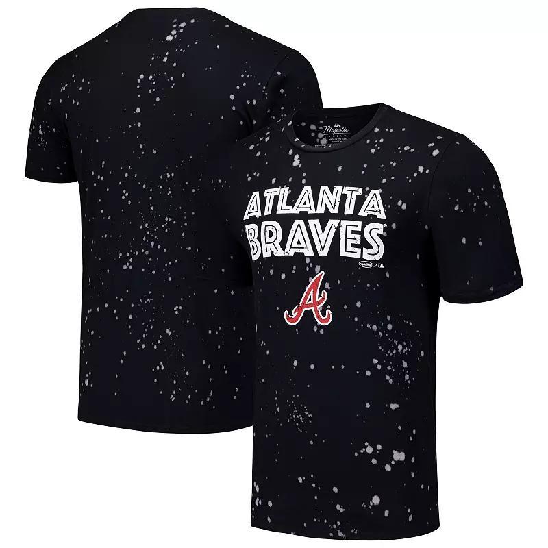 Mens Majestic Threads /White Atlanta Braves Splatter T-Shirt Product Image