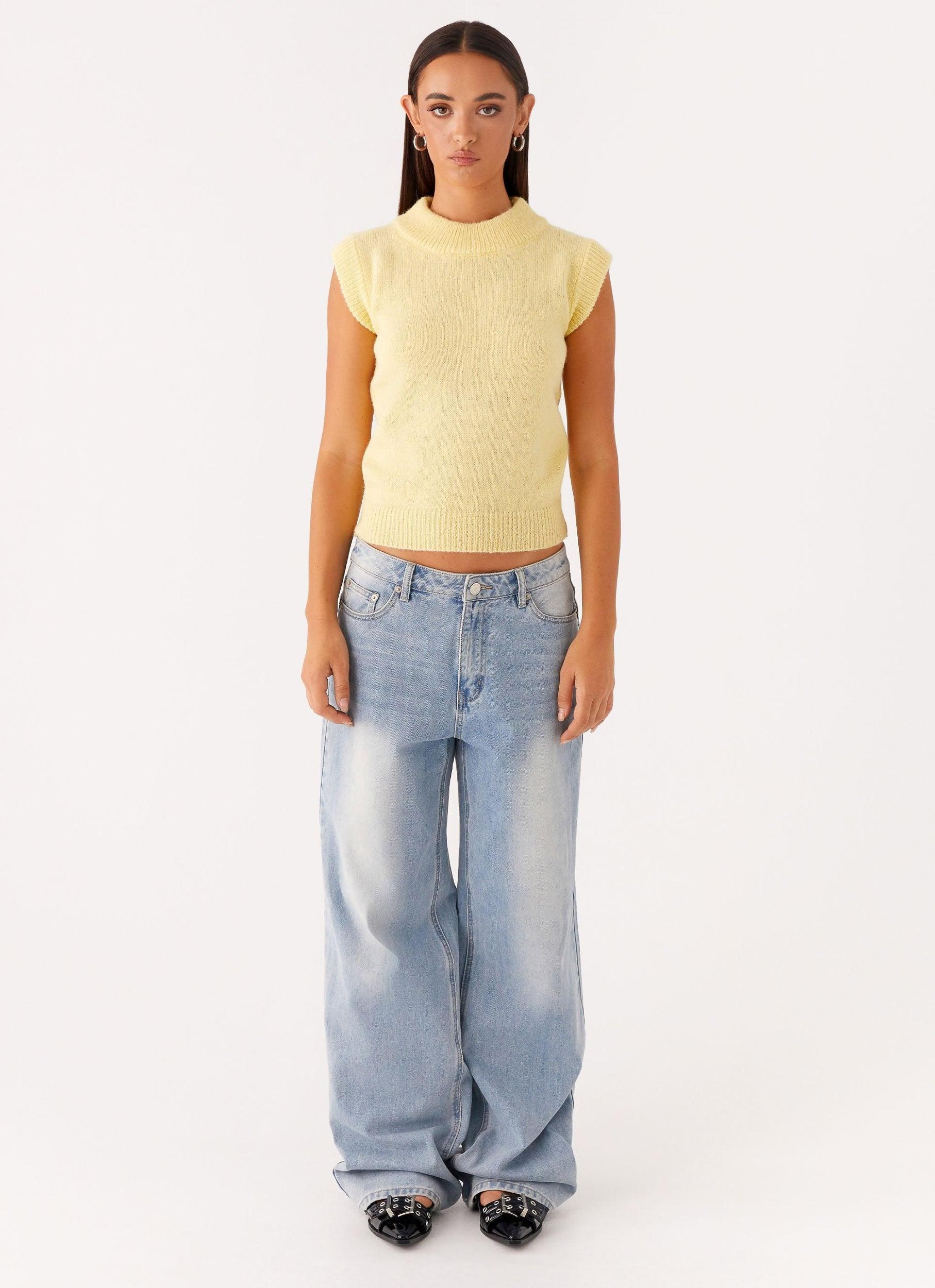 Melissa Knitted Vest - Yellow Product Image