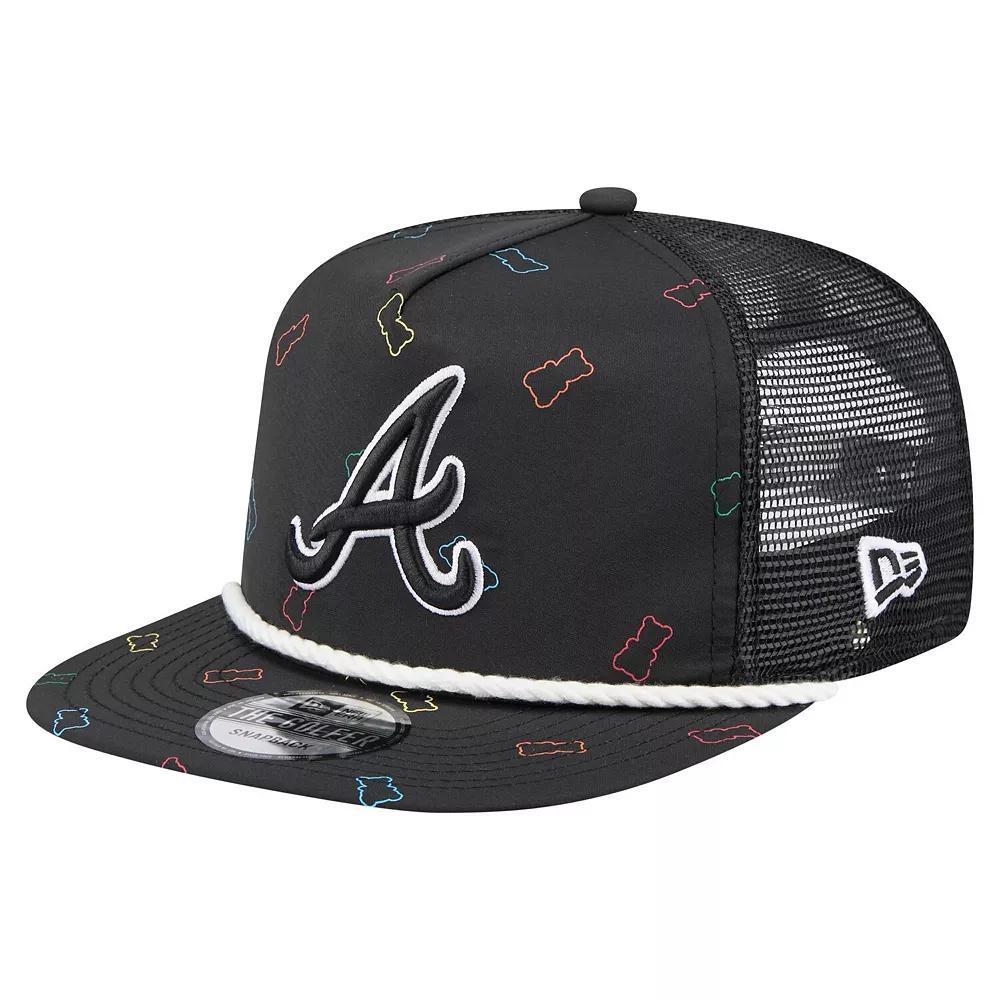 Men's New Era  Black Atlanta Braves Gummy Golfer Trucker Adjustable Hat Product Image