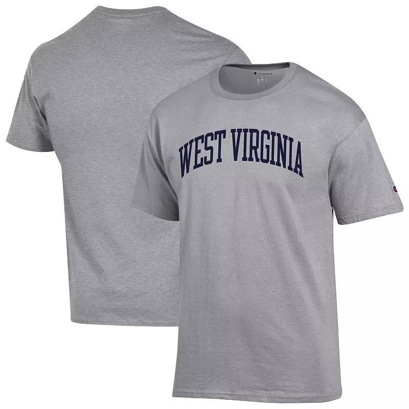 Men's Champion  Heather Gray Wisconsin Badgers Basic Arch T-Shirt, Size: Large, Grey Product Image