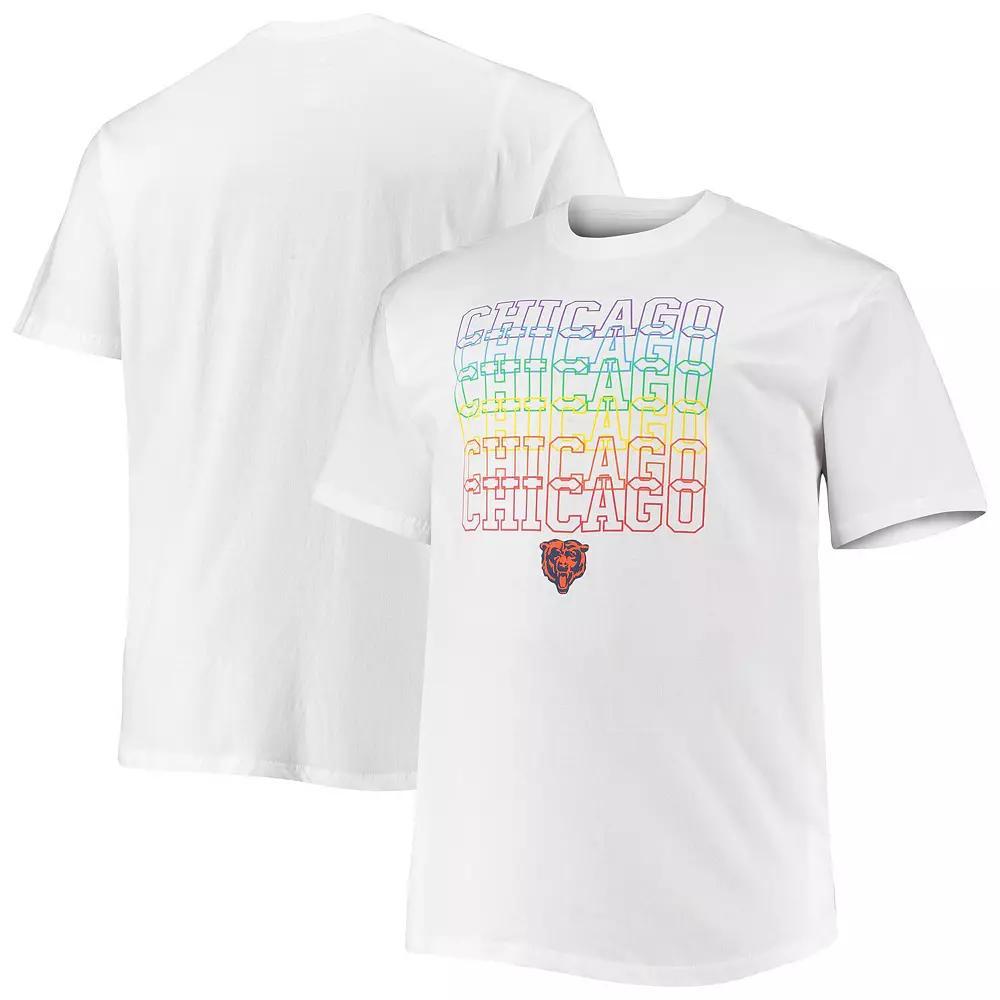 Men's Fanatics Branded White Chicago Bears Big & Tall City Pride T-Shirt, Size: 2XLT Product Image